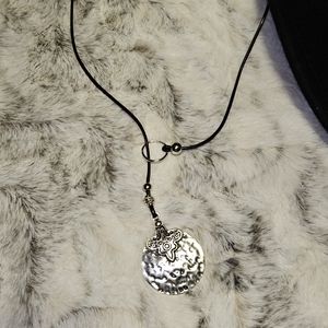Hammered Silver choker necklace